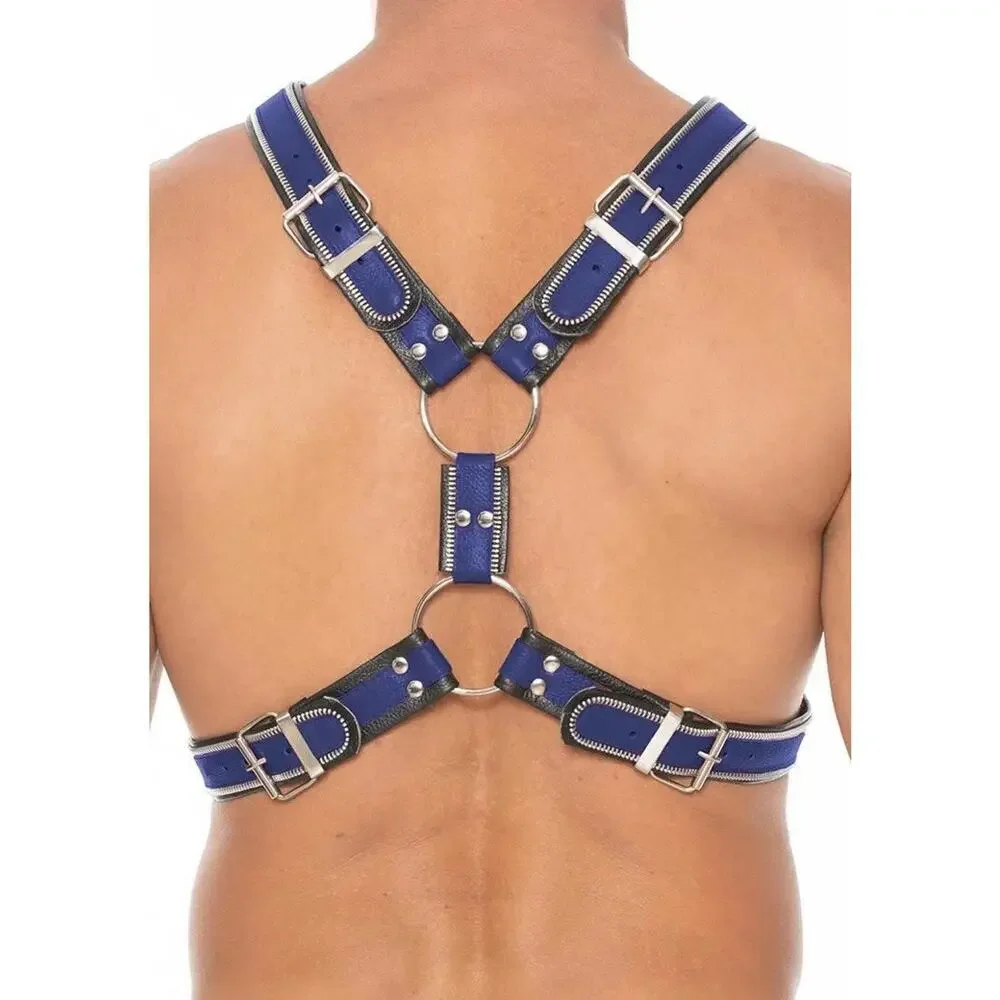 🦋B2G1🦋SHOTS-UOMO Genuine Leather Z Series O-Ring Scottish Chest Harness | L/XL